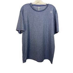 RHOBACK Blitz Tech Tee Heather Blue Performance Short Sleeve T-Shirt Men's XL
